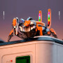 Boxa Wireless "Crab" Mechanical Speakers X0-F52, 2500mAh, BT 5.0, LED RGB - Portocaliu