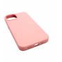 Husa din silicon compatibila cu iPhone 13 cu protectie la camera Roz silk touch, interior din ctifea