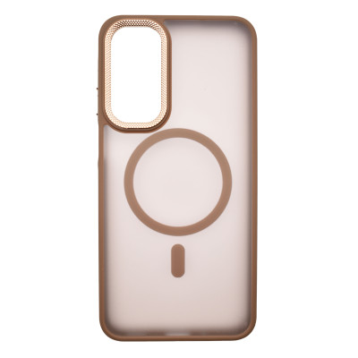 Husa Magnetica din Silicon Matte Transparent compatibila cu Samsung Galaxy A05s - Auriu