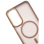 Husa Magnetica din Silicon Matte Transparent compatibila cu Samsung Galaxy A05s - Auriu