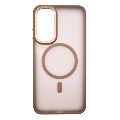 Husa Magnetica din Silicon Matte Transparent compatibila cu Samsung Galaxy A25 - Auriu
