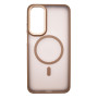 Husa Magnetica din Silicon Matte Transparent compatibila cu Samsung Galaxy A35 - Auriu