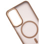 Husa Magnetica din Silicon Matte Transparent compatibila cu Samsung Galaxy A36 - Auriu