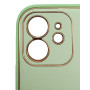 Husa eleganta din piele ecologica cu protectie de camera compatibila cu Apple iPhone 12 Verde