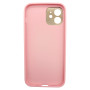 Husa eleganta din piele ecologica cu protectie de camera compatibila cu Apple iPhone 12 Roz