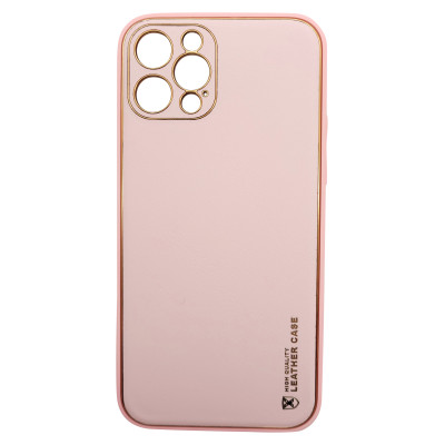 Husa eleganta din piele ecologica cu protectie de camera compatibila cu Apple iPhone 12 Pro Roz