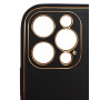 Husa eleganta din piele ecologica cu protectie de camera compatibila cu Apple iPhone 12 Pro Negru