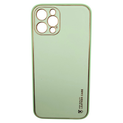 Husa eleganta din piele ecologica cu protectie de camera compatibila cu Apple iPhone 12 Pro Verde