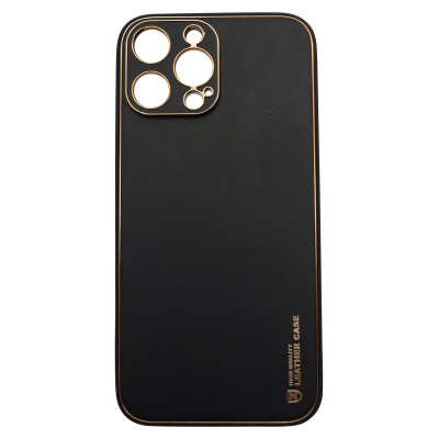 Husa eleganta din piele ecologica cu protectie de camera compatibila cu Apple iPhone 13 Negru