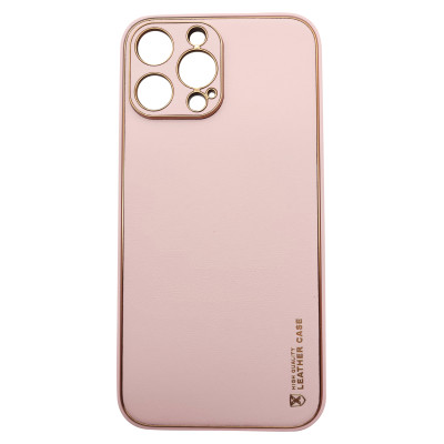 Husa eleganta din piele ecologica cu protectie de camera compatibila cu Apple iPhone 13 Roz