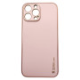 Husa eleganta din piele ecologica cu protectie de camera compatibila cu Apple iPhone 13 Roz