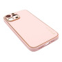 Husa eleganta din piele ecologica cu protectie de camera compatibila cu Apple iPhone 13 Roz