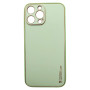 Husa eleganta din piele ecologica cu protectie de camera compatibila cu Apple iPhone 13 Verde deschis