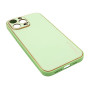 Husa eleganta din piele ecologica cu protectie de camera compatibila cu Apple iPhone 13 Verde deschis