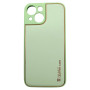 Husa eleganta din piele ecologica cu protectie de camera compatibila cu Apple iPhone 13 mini Verde deschis