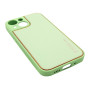 Husa eleganta din piele ecologica cu protectie de camera compatibila cu Apple iPhone 13 mini Verde deschis