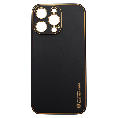 Husa eleganta din piele ecologica cu protectie de camera compatibila cu Apple iPhone 13 Pro Negru