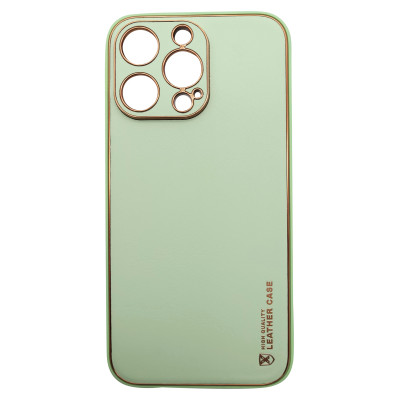 Husa eleganta din piele ecologica cu protectie de camera compatibila cu Apple iPhone 13 Pro Verde deschis