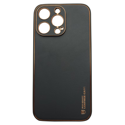 Husa eleganta din piele ecologica cu protectie de camera compatibila cu Apple iPhone 13 Pro Gri inchis