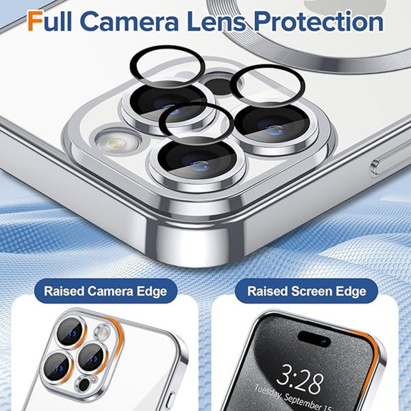 Techsuit - Luxury Crystal MagSafe - iPhone 15 Pro - Silver