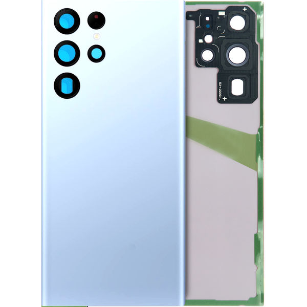 Samsung Galaxy S22 Ultra · Back Cover Glass With Camera Lens For Samsung Galaxy S22 Ultra (Service Pack) (Sky Blue)