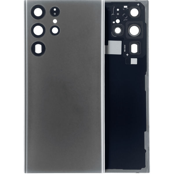 Samsung Galaxy S22 Ultra · Back Cover Glass With Camera Lens For Samsung Galaxy S22 Ultra 5G (No Logo) (Aftermarket Plus) (Graphite)