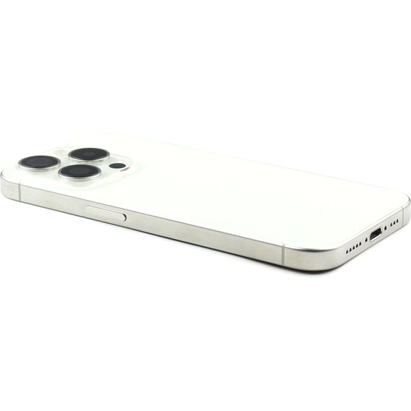 Apple iPhone 15 Pro · Rear Housing with small parts For iPhone 15 Pro (EU Version) White Titanium Pulled