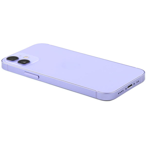 Apple iPhone 12 mini · Rear Housing with small parts (EU Version) For iPhone 12 Mini Purple Pulled
