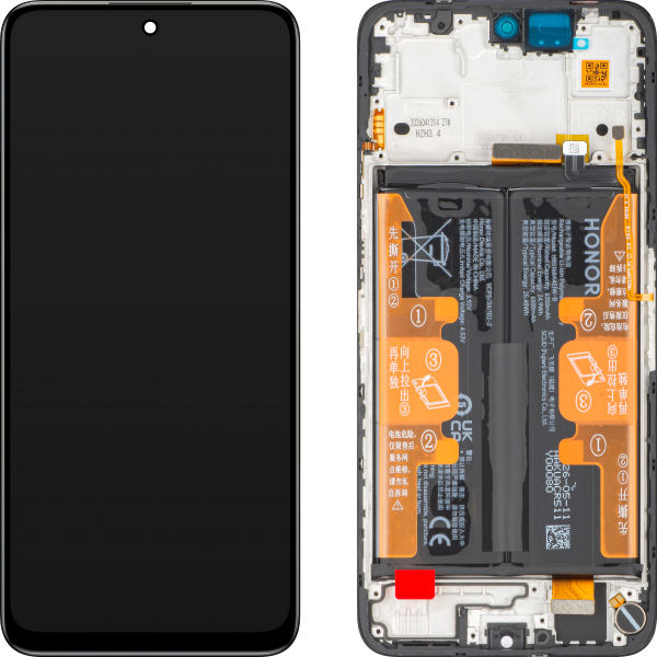 Honor 400 Smart 5G · Display cu Touchscreen Honor 400 Smart 5G, cu Rama si Acumulator, Negru, (provine din dezmembrari) 0235AQSV