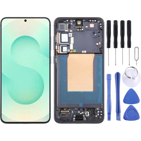 For Samsung Galaxy S25+ SM-S936B LCD Screen Digitizer Full Assembly with Frame (Black)