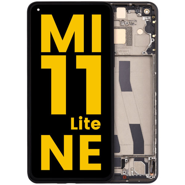 Xiaomi 11 Lite 5G NE · OLED Assembly With Frame For Xiaomi Mi 11 Lite 5G NE (Refurbished) (Truffle Black)
