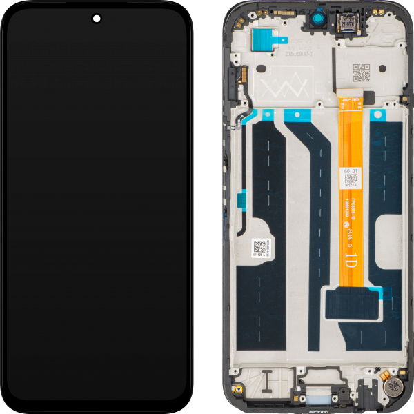 Oppo A6x · Display cu Touchscreen Oppo A6x 4G / A6t 4G / A6c, cu Rama, Negru, Service Pack 621029000765