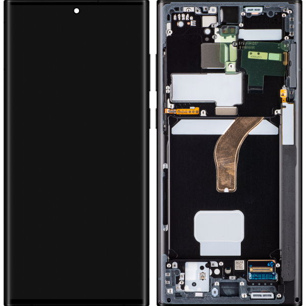 Samsung Galaxy S22 Ultra · Display cu Touchscreen Samsung Galaxy S22 Ultra 5G S908, cu Rama, Albastru (Sky Blue), Service Pack GH82-27488E