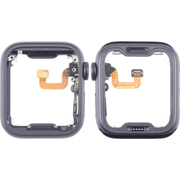 Apple Watch Series 6 40mm · For Apple Watch Series 6 40MM GPS Aluminium Alloy Middle Frame Bezel Plate with Crown Spin Axis Flex Cable(Grey)