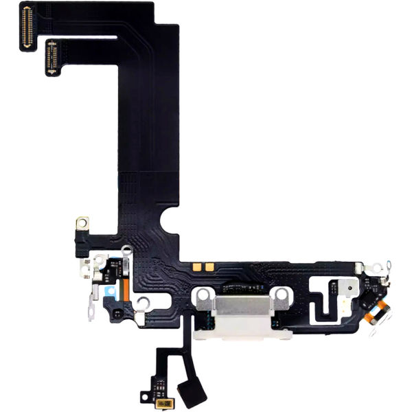 Apple iPhone 12 mini · Banda flex cu conector incarcare si microfon iPhone 12 Mini, White (Original (provine din dezmembrari))