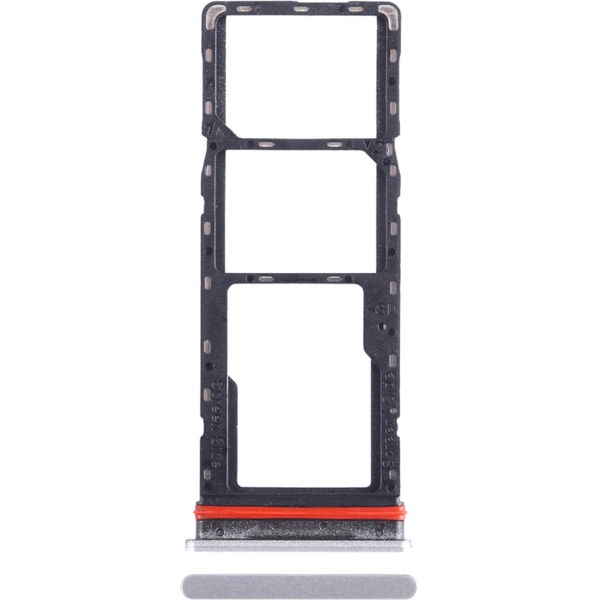 For Infinix Hot 12 X6817 SIM Card Tray + SIM Card Tray + Micro SD Card Tray (Silver)